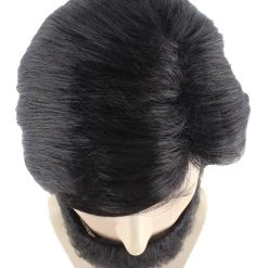HPO Men's Men Black Wig With Full Beard Set | Cosplay Halloween Wig | Premium Breathable Capless Cap 15 HPO Men's Men Black Wig With Full Beard Set | Cosplay Halloween Wig | Premium Breathable Capless Cap