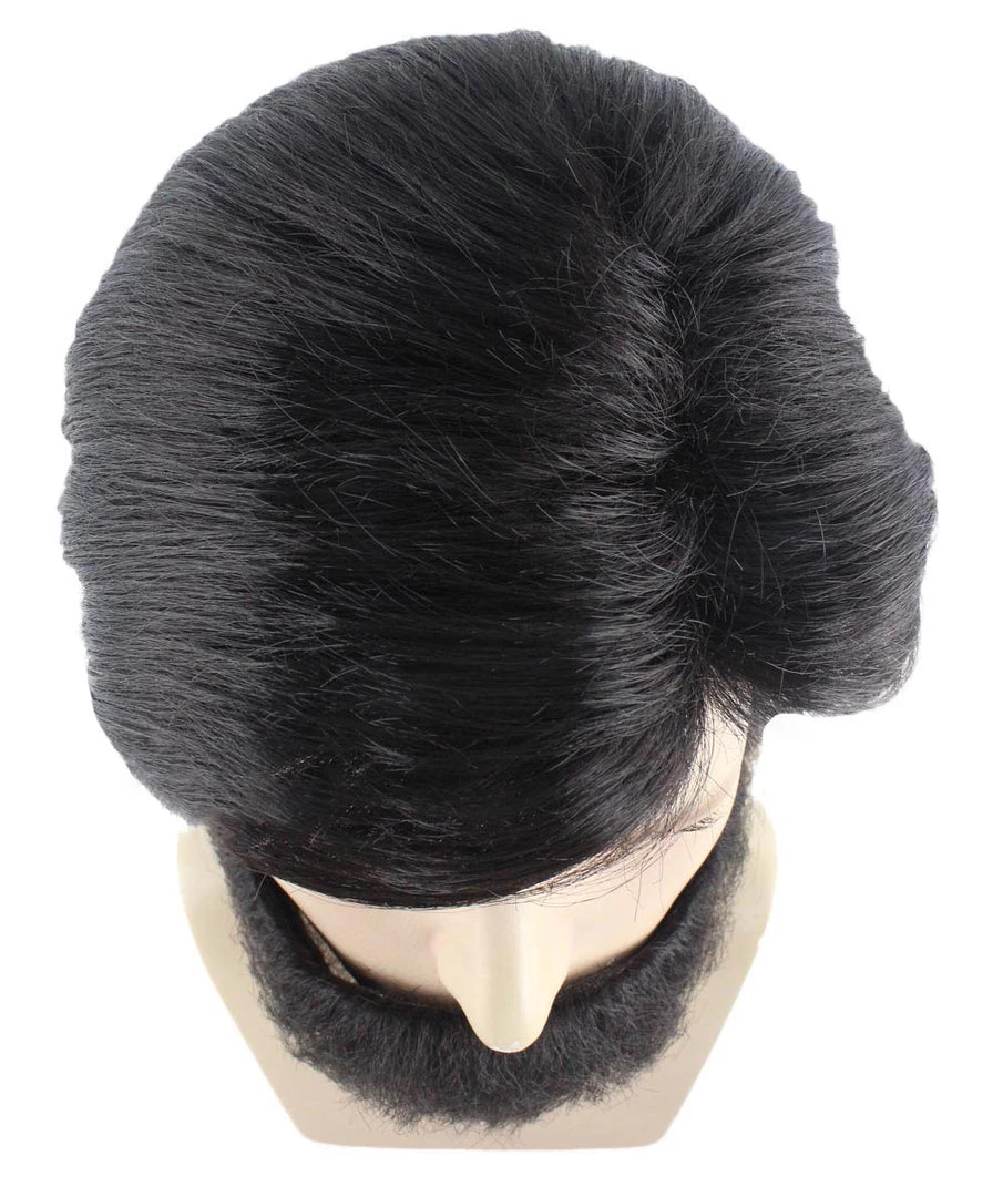 HPO Men's Men Black Wig With Full Beard Set | Cosplay Halloween Wig | Premium Breathable Capless Cap 7 HPO Men's Men Black Wig With Full Beard Set | Cosplay Halloween Wig | Premium Breathable Capless Cap
