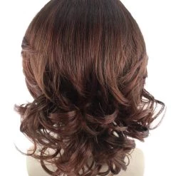 HPO Brown Curly Wavy Mens Wig & Beard Set | Cosplay Halloween Wig | Premium Breathable Capless Cap Men's 12 HPO Brown Curly Wavy Mens Wig & Beard Set | Cosplay Halloween Wig | Premium Breathable Capless Cap Men's