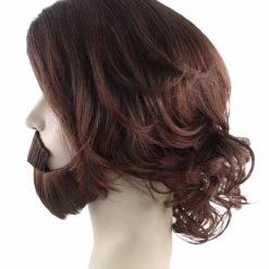 HPO Brown Curly Wavy Mens Wig & Beard Set | Cosplay Halloween Wig | Premium Breathable Capless Cap Men's 11 HPO Brown Curly Wavy Mens Wig & Beard Set | Cosplay Halloween Wig | Premium Breathable Capless Cap Men's