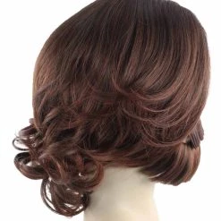 HPO Brown Curly Wavy Mens Wig & Beard Set | Cosplay Halloween Wig | Premium Breathable Capless Cap Men's 13 HPO Brown Curly Wavy Mens Wig & Beard Set | Cosplay Halloween Wig | Premium Breathable Capless Cap Men's