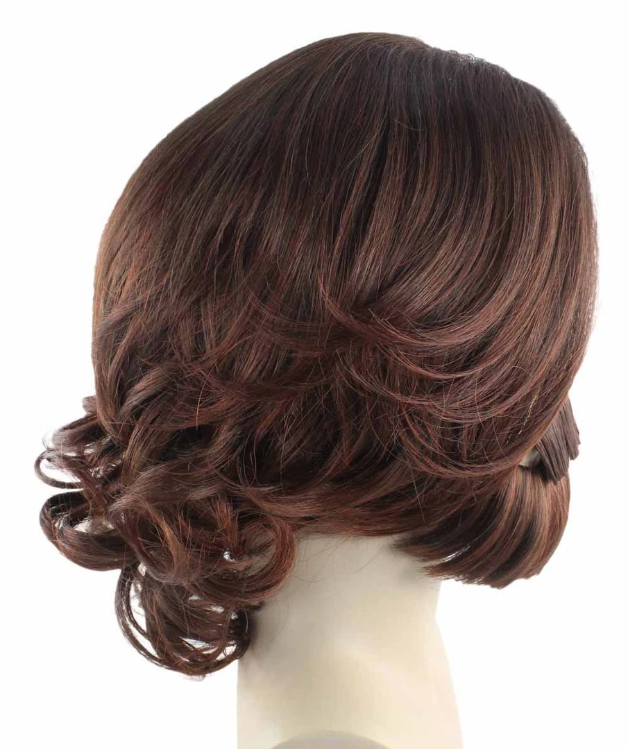 HPO Brown Curly Wavy Mens Wig & Beard Set | Cosplay Halloween Wig | Premium Breathable Capless Cap Men's 5 HPO Brown Curly Wavy Mens Wig & Beard Set | Cosplay Halloween Wig | Premium Breathable Capless Cap Men's