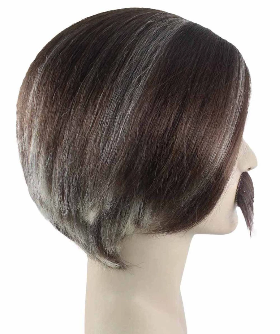 HPO Men's Men Brown Wig With Moustache Set | Cosplay Halloween Wig | Premium Breathable Capless Cap 5 HPO Men's Men Brown Wig With Moustache Set | Cosplay Halloween Wig | Premium Breathable Capless Cap