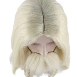 HPO Film Pirate Mens Wig And Full Beard Set | Cosplay Halloween Wig | Multiple Colors | Premium Breathable Capless Cap