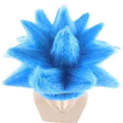 HPO Scientist TV/Movie Mens Wig And Unibrow | Sky Blue Cosplay Halloween Wig | Premium Breathable Capless Cap Men's 17 HPO Scientist TV/Movie Mens Wig And Unibrow | Sky Blue Cosplay Halloween Wig | Premium Breathable Capless Cap Men's