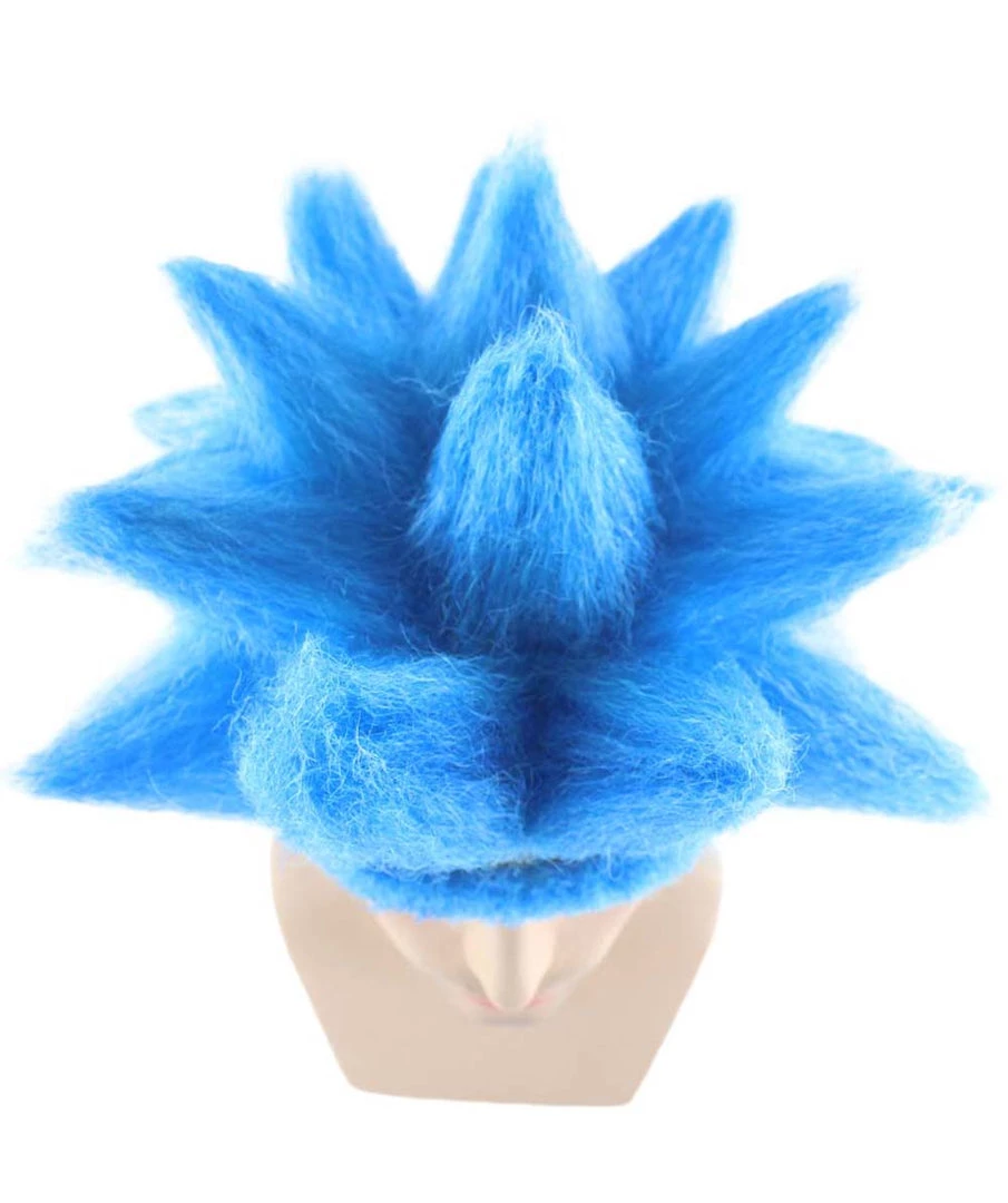 HPO Scientist TV/Movie Mens Wig And Unibrow | Sky Blue Cosplay Halloween Wig | Premium Breathable Capless Cap Men's 8 HPO Scientist TV/Movie Mens Wig And Unibrow | Sky Blue Cosplay Halloween Wig | Premium Breathable Capless Cap Men's