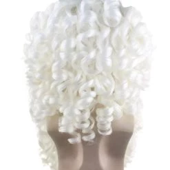 HPO Men's Professional Mens Santa Wig And Full Beard Set | White Merry Christmas Wig | Premium Breathable Capless Cap