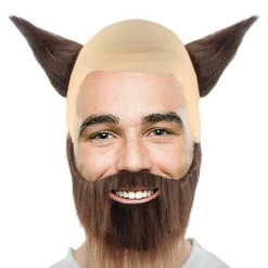 HPO Mens Viking Wig With Beard Set | Cosplay Halloween Wig With Horn Men's