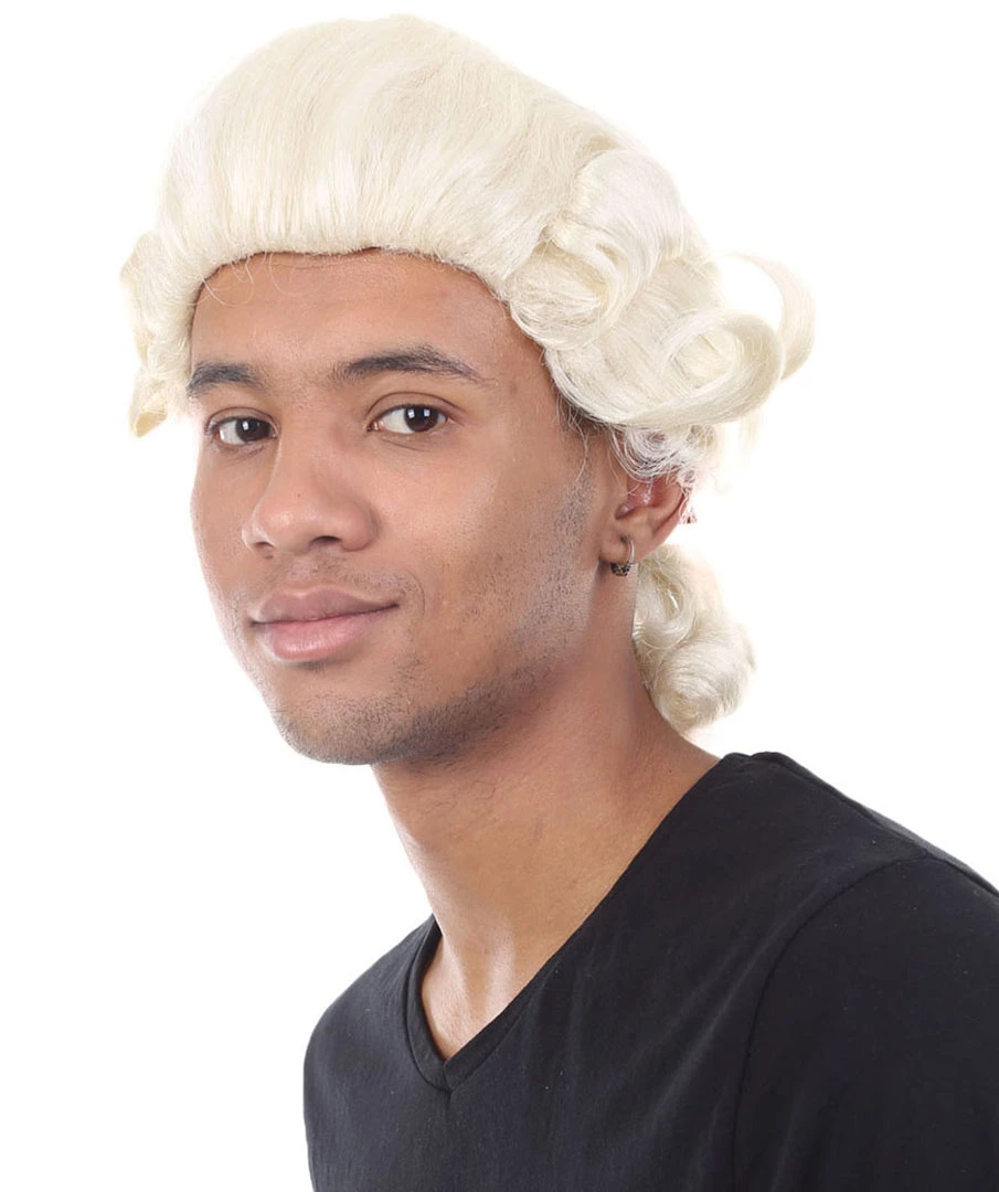 HPO Men's Colonial Founding Father Mens Wig | Historical Character Cosplay Halloween Wig | Premium Breathable Capless Cap 3 HPO Men's Colonial Founding Father Mens Wig | Historical Character Cosplay Halloween Wig | Premium Breathable Capless Cap