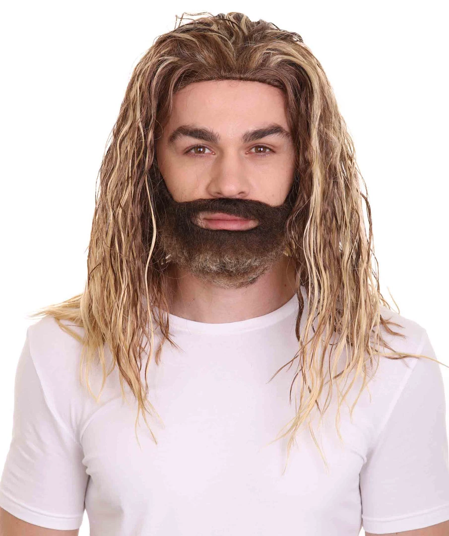 HPO Men's Sea Hero Wig & Beard Set | Cosplay Halloween Wig | Premium Breathable Capless Cap 3 HPO Men's Sea Hero Wig & Beard Set | Cosplay Halloween Wig | Premium Breathable Capless Cap