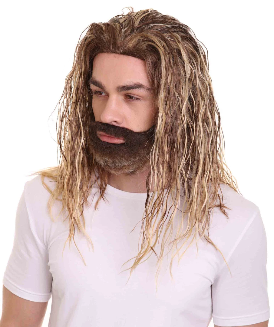 HPO Men's Sea Hero Wig & Beard Set | Cosplay Halloween Wig | Premium Breathable Capless Cap 4 HPO Men's Sea Hero Wig & Beard Set | Cosplay Halloween Wig | Premium Breathable Capless Cap