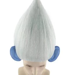HPO Silver Troll With Ears | Pointy Silver Fairy Wig | Premium Halloween Wig SALE