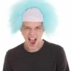 HPO Half Bald Head Mens Short Wig, Grey Men's 44 HPO Half Bald Head Mens Short Wig, Grey Men's