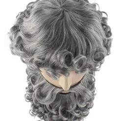 HPO God Zeus Mens Wig And Full Beard Set | Gray Cosplay Halloween Wig | Premium Breathable Capless Cap 17 HPO God Zeus Mens Wig And Full Beard Set | Gray Cosplay Halloween Wig | Premium Breathable Capless Cap