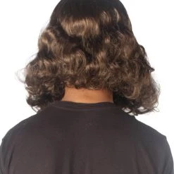 HPO Mens Biblical Wig And Beard Set Brown | Premium Breathable Capless Cap 13 HPO Mens Biblical Wig And Beard Set Brown | Premium Breathable Capless Cap