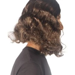 HPO Mens Biblical Wig And Beard Set Brown | Premium Breathable Capless Cap 14 HPO Mens Biblical Wig And Beard Set Brown | Premium Breathable Capless Cap