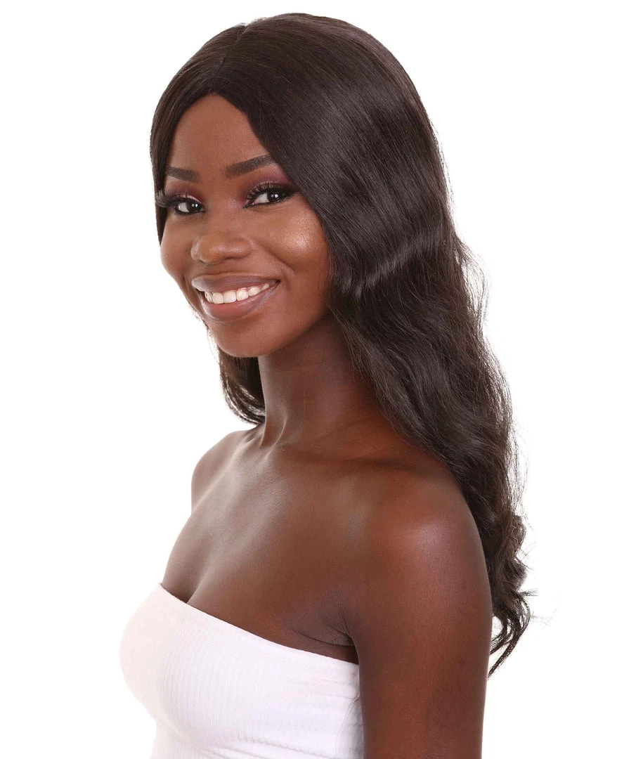 HPO Women's Black Straight Medium Length Imperial Army Wig | Premium Breathable Capless Cap 2 HPO Women's Black Straight Medium Length Imperial Army Wig | Premium Breathable Capless Cap