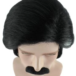 HPO Men's Father Wig And Moustache Set | Mens Cosplay Halloween Wig | Premium Breathable Capless Cap