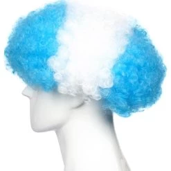 FLAGWIGS SALE Argentina Sport Afro Fun Wig | White Sky Blue Cosplay Halloween Wig