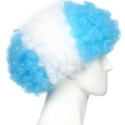 FLAGWIGS SALE Argentina Sport Afro Fun Wig | White Sky Blue Cosplay Halloween Wig