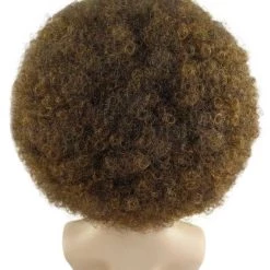 HPO Painter Afro Mens Wig With Full Beard Set | Cosplay Halloween Brown Color Wig | Premium Breathable Capless Cap