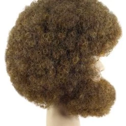 HPO Painter Afro Mens Wig With Full Beard Set | Cosplay Halloween Brown Color Wig | Premium Breathable Capless Cap