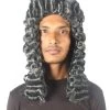 HPO Colonial Judge Mens Wig | Black Historical Wigs Men's