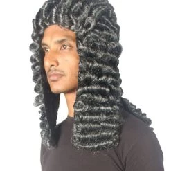 HPO Colonial Judge Mens Wig | Black Historical Wigs Men's