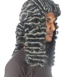 HPO Colonial Judge Mens Wig | Black Historical Wigs Men's