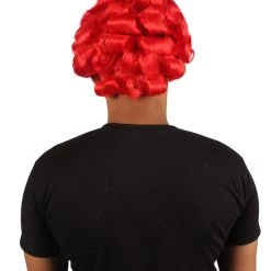 HPO Men's Men Curly Rockstar Wig Red | Premium Breathable Capless Cap