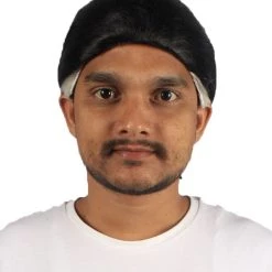 HPO Men's Men Style Rock Star Black Wig | Premium Breathable Capless Cap