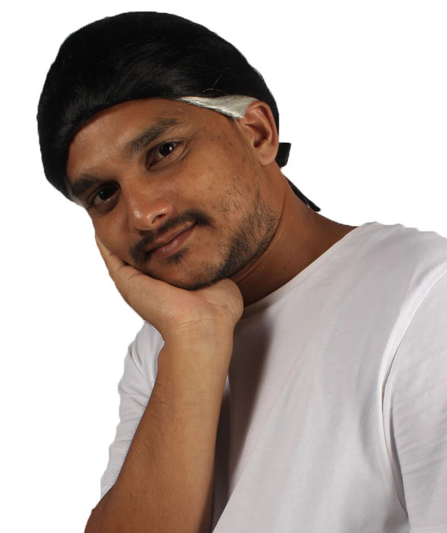 HPO Men's Men Style Rock Star Black Wig | Premium Breathable Capless Cap 1 HPO Men's Men Style Rock Star Black Wig | Premium Breathable Capless Cap