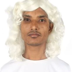 HPO Men Wavy Colonial Wig | Premium Breathable Capless Cap Men's