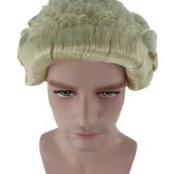 HPO Mens Colonial Judge Wigs | Blonde Historical Wigs | Premium Breathable Capless Cap Men's 15 HPO Mens Colonial Judge Wigs | Blonde Historical Wigs | Premium Breathable Capless Cap Men's