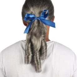 HPO Mens Colonial Blue Lace Grey Wigs | Breathable Capless Cap Men's 12 HPO Mens Colonial Blue Lace Grey Wigs | Breathable Capless Cap Men's