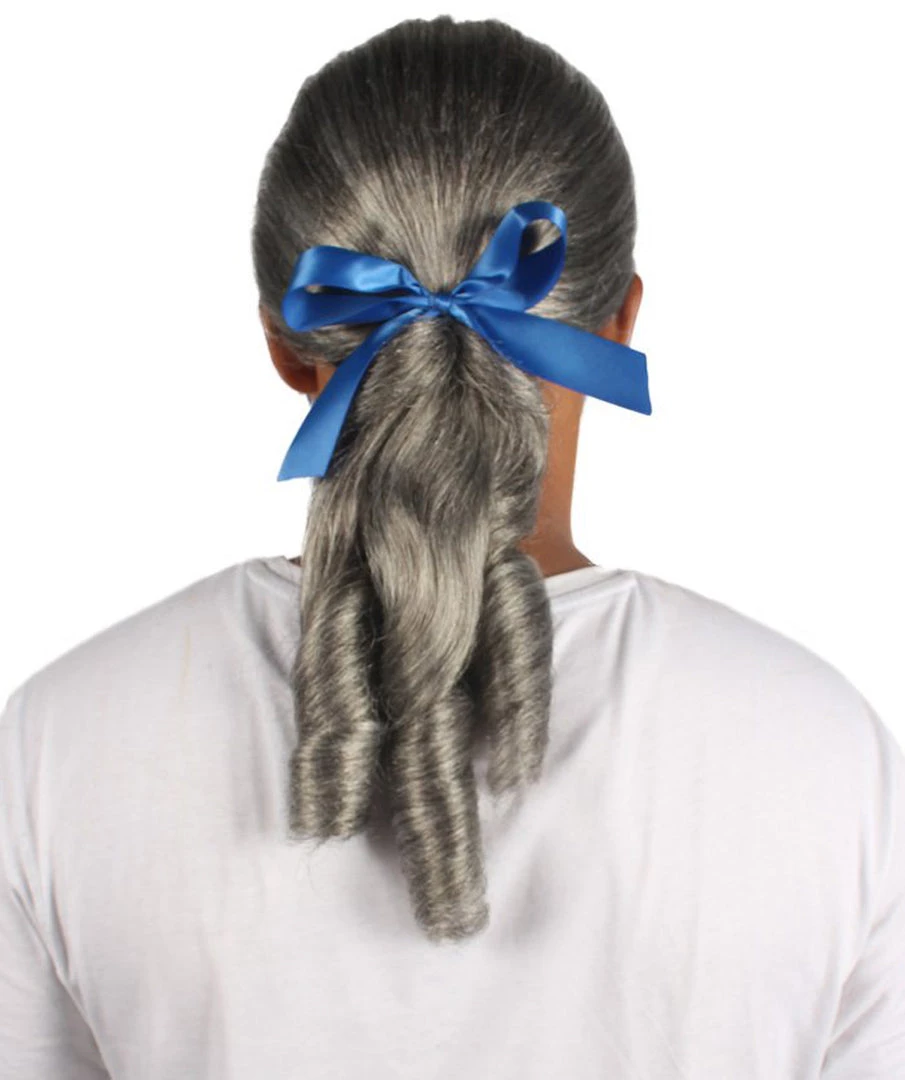 HPO Mens Colonial Blue Lace Grey Wigs | Breathable Capless Cap Men's 4 HPO Mens Colonial Blue Lace Grey Wigs | Breathable Capless Cap Men's