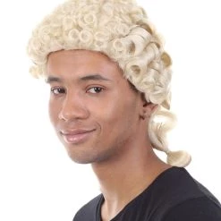 HPO Mens Colonial Judge Wigs | Blonde Historical Wigs | Premium Breathable Capless Cap 12 HPO Mens Colonial Judge Wigs | Blonde Historical Wigs | Premium Breathable Capless Cap