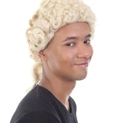 HPO Mens Colonial Judge Wigs | Blonde Historical Wigs | Premium Breathable Capless Cap 16 HPO Mens Colonial Judge Wigs | Blonde Historical Wigs | Premium Breathable Capless Cap