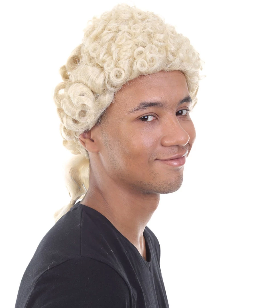 HPO Mens Colonial Judge Wigs | Blonde Historical Wigs | Premium Breathable Capless Cap 7 HPO Mens Colonial Judge Wigs | Blonde Historical Wigs | Premium Breathable Capless Cap