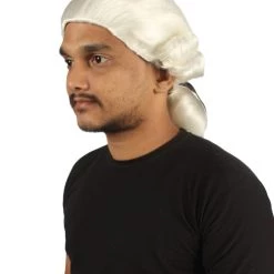 HPO Men's Mens Colonial Judge White Historical Wigs | Premium Breathable Capless Cap 10 HPO Men's Mens Colonial Judge White Historical Wigs | Premium Breathable Capless Cap