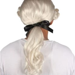 HPO Men's Mens Colonial Judge Historical White Wigs | Premium Breathable Capless Cap 11 HPO Men's Mens Colonial Judge Historical White Wigs | Premium Breathable Capless Cap