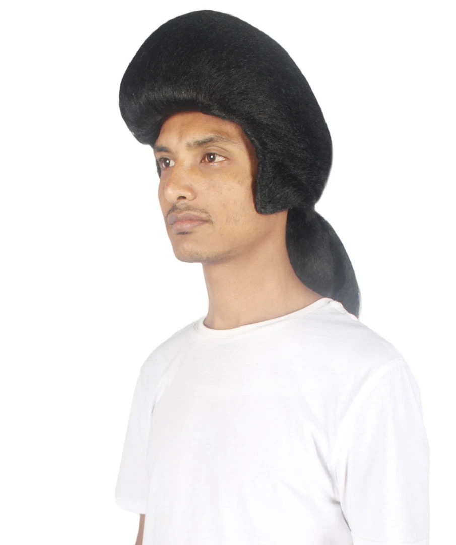 HPO Men's Mens Colonial Wavy Judge Black Historical Wigs | Premium Breathable Capless Cap 2 HPO Men's Mens Colonial Wavy Judge Black Historical Wigs | Premium Breathable Capless Cap