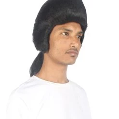 HPO Men's Mens Colonial Wavy Judge Black Historical Wigs | Premium Breathable Capless Cap 13 HPO Men's Mens Colonial Wavy Judge Black Historical Wigs | Premium Breathable Capless Cap