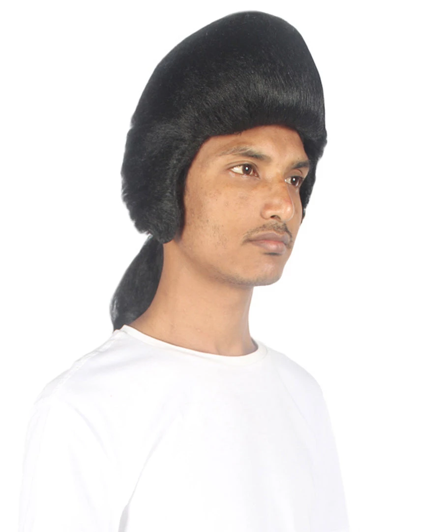 HPO Men's Mens Colonial Wavy Judge Black Historical Wigs | Premium Breathable Capless Cap 6 HPO Men's Mens Colonial Wavy Judge Black Historical Wigs | Premium Breathable Capless Cap