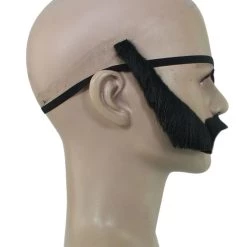 HPO Mens Assasin Black Full Beard With Eye Mask Set | TV/Movie Accessories