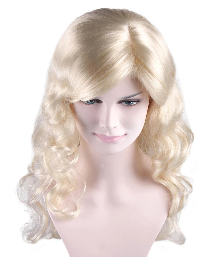 HPO Men's Adult Womens Wig | Curly Long Princess Blonde Cosplay Halloween Wig | Premium Breathable Capless Cap 7 HPO Men's Adult Womens Wig | Curly Long Princess Blonde Cosplay Halloween Wig | Premium Breathable Capless Cap
