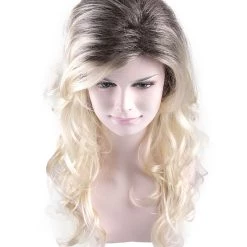 HPO Sitcom Womens Wig | Blond Curly Character Cosplay Halloween Wig | Premium Breathable Capless Cap Men's 13 HPO Sitcom Womens Wig | Blond Curly Character Cosplay Halloween Wig | Premium Breathable Capless Cap Men's