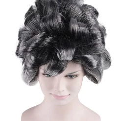 HPO Men's Witch Craft Black And Grey Womens Wig | Gothic Character Cosplay Halloween Wig | Premium Breathable Capless Cap