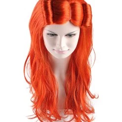 HPO Orange Monster Womens Wig | Character Cosplay Halloween Wig | Premium Breathable Capless Cap 17 HPO Orange Monster Womens Wig | Character Cosplay Halloween Wig | Premium Breathable Capless Cap