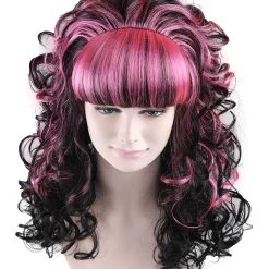 HPO Cosplay Game Monster Black Pink | Womens Character Cosplay Halloween Wig | Premium Breathable Capless Cap